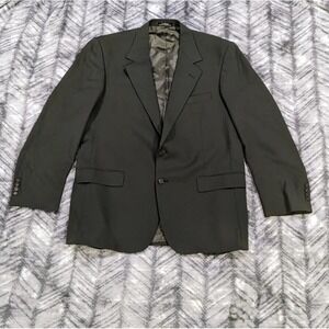 LL Bean Blazer Mens 44 Tall Jacket 2 Button Sport Coat Made in USA Worsted Wool